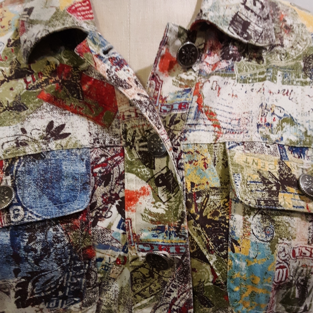 Christopher & Banks print jacket in multi color